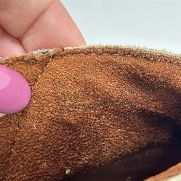 Born Jorgette Women's Heeled Ankle Booties Tan Taupe Brown Suede Size 8 Buckle - Picture 13 of 14